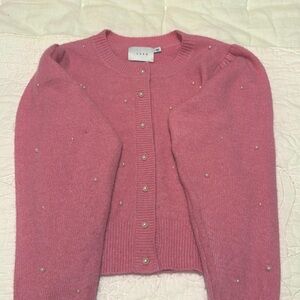 Lush Pink Pearl Cardigan Women’s